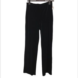 NWT Max Studio Black Velvety Velour Pants